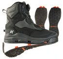 Korkers Darkhorse w/Felt & Kling-On Soles - Black/Gunmetal