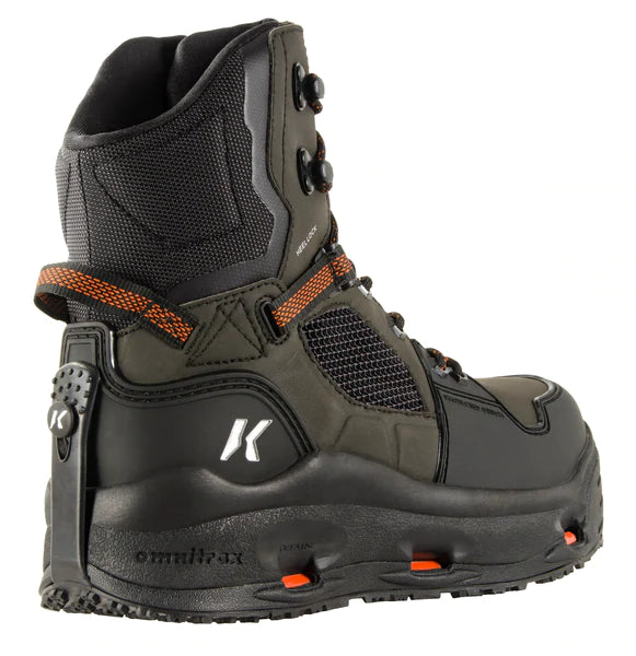 Korkers Men's on & Studded Kling-on Soles Boots, Brown Olive/Rust