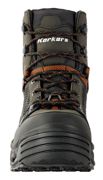Korkers Men's on & Studded Kling-on Soles Boots, Brown Olive/Rust