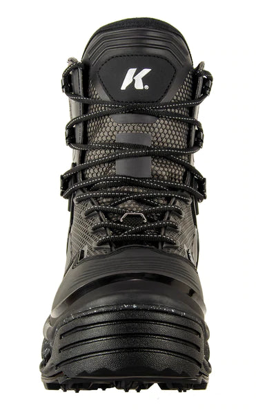Korkers River Ops - Guide-Caliber Performance - Includes Interchangeable Vibram & Studded Vibram Soles - Black
