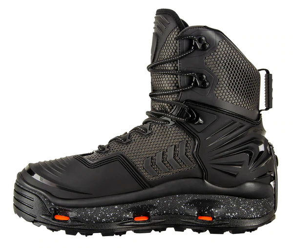 Korkers River Ops - Guide-Caliber Performance - Includes Interchangeable Vibram & Studded Vibram Soles - Black
