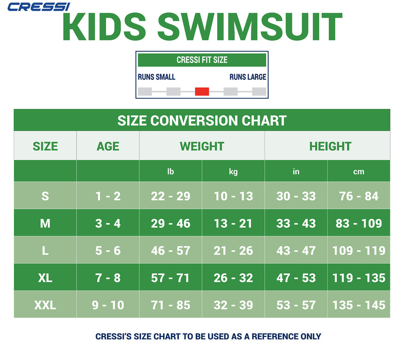 Cressi Kids Swimsuit in Neoprene 1.5mm for Boys and Girls 2 to 10 years old - Kids Swimsuit