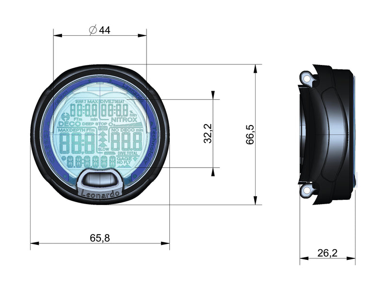 Cressi Leonardo Underwater Single Button Diving Computer