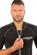 Cressi Men's; Full Front Zip Wetsuit for Swimming, Snorkeling, Scuba Diving - Lido Short