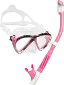 Cressi Adult Snorkeling Set | Mask & Snorkel | Premium Comfortable Silicone Mask | Dry Top Snorkel