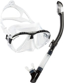 Cressi Adult Snorkeling Set | Mask & Snorkel | Premium Comfortable Silicone Mask | Dry Top Snorkel