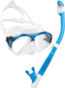 Cressi Adult Snorkeling Set | Mask & Snorkel | Premium Comfortable Silicone Mask | Dry Top Snorkel