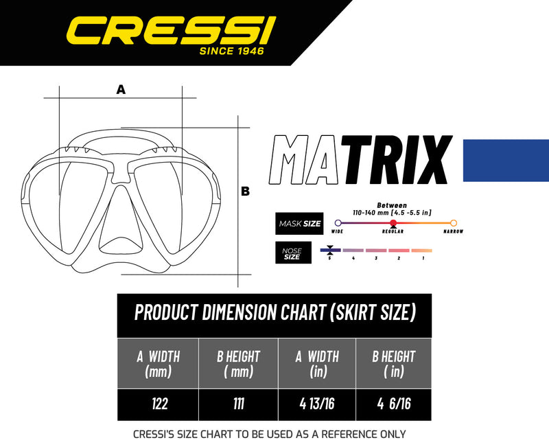 Cressi Adult Snorkeling Set | Mask & Snorkel | Premium Comfortable Silicone Mask | Dry Top Snorkel