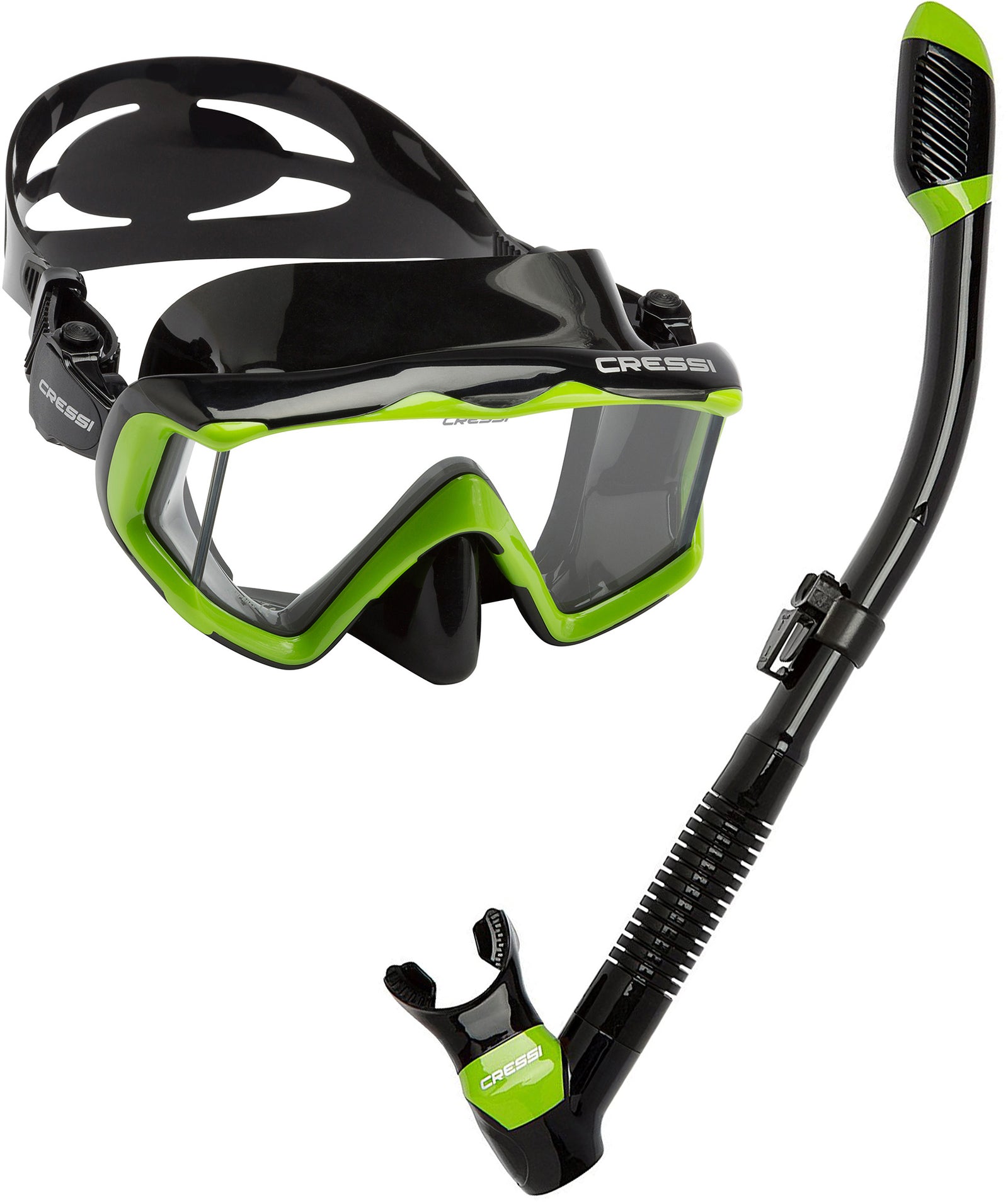 Panoramic Dive Mask Cressi Panoramic Wide View Mask & Dry Snorkel Kit ...