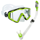 Cressi Panoramic Wide View Mask & Dry Snorkel Kit for Snorkeling, Scuba Diving | Pano 3 & Supernova Dry: designed in Italy