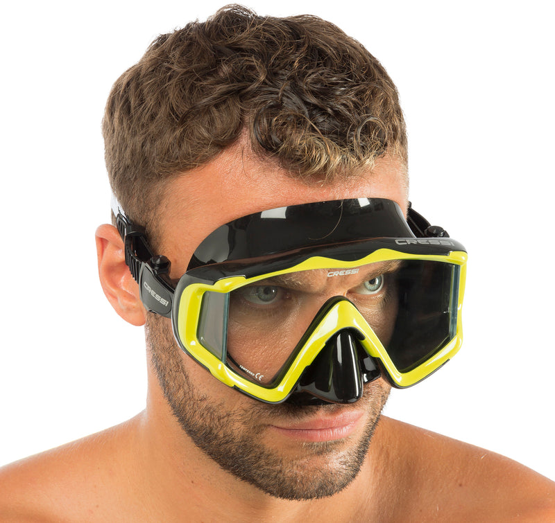 Cressi Large Wide View Mask for Scuba Diving & Snorkeling | Pano 3: designed in Italy