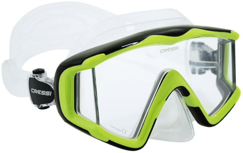 Cressi Large Wide View Mask for Scuba Diving & Snorkeling | Pano 3: designed in Italy