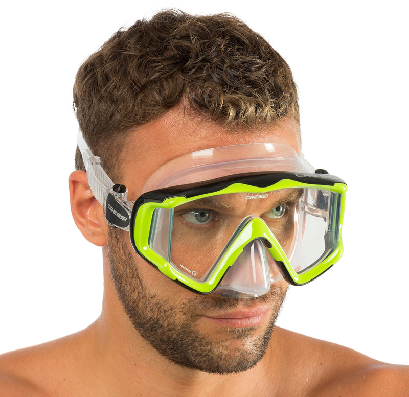 Cressi Large Wide View Mask for Scuba Diving & Snorkeling | Pano 3: designed in Italy