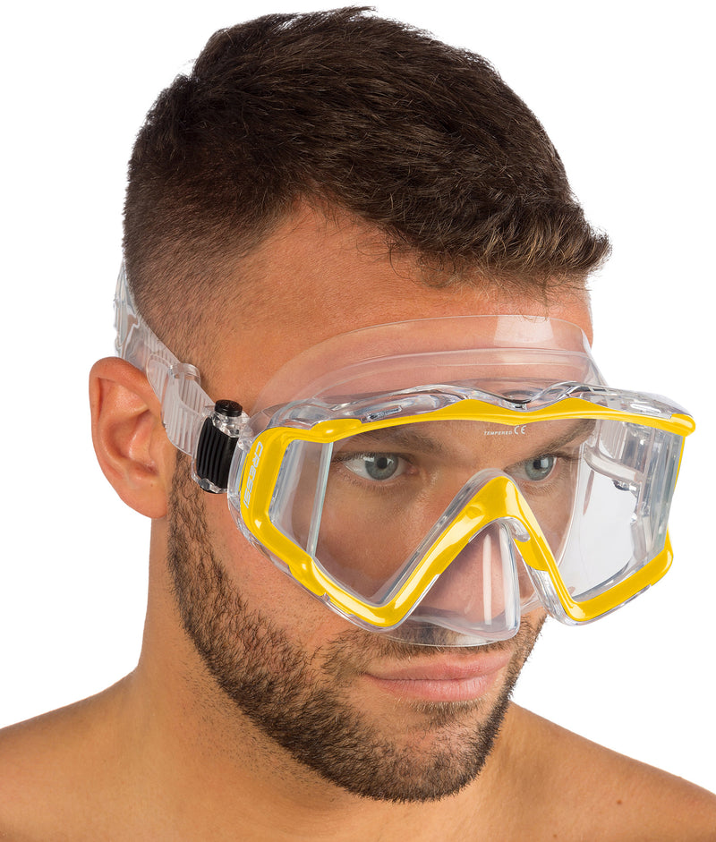 Cressi Large Wide View Mask for Scuba Diving & Snorkeling | Pano 3: designed in Italy