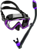Cressi Panoramic Wide View Mask & Dry Snorkel Kit for Snorkeling, Scuba Diving | Pano 3 & Supernova Dry: designed in Italy