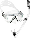 Cressi Panoramic Wide View Mask & Dry Snorkel Kit for Snorkeling, Scuba Diving - Pano 4 & Supernova Dry: designed in Italy