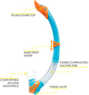 Cressi Kids Snorkeling Kit (Mask & Snorkel) for Children aged from 3 to 8 years old | Rocks Combo: designed in Italy