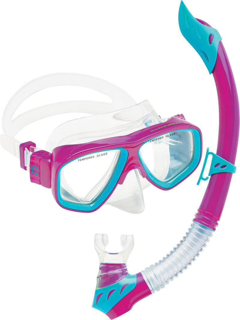 Cressi Kids Snorkeling Kit (Mask & Snorkel) for Children aged from 3 to 8 years old | Rocks Combo: designed in Italy