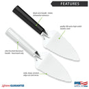 Rada Cutlery Serrated Server Pie Cutter Stainless Steel Resin - 9-1/4 Inches, Black Handle