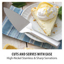 Rada Cutlery Serrated Pie Server Stainless Steel With Aluminum. 9-1/4 Inches - Silver Handle