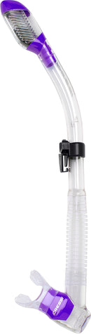 Cressi Dry Snorkel for Scuba Diving and Snorkeling Snorkel Tube with Dry Top Splash Guard, Designed in Italy