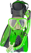 Cressi Adult Complete Snorkeling Set (Mask, Dry Snorkel, Adjustable Fins) - Lightweight Traveling Equipment - Tonga Pro Dry Set: Designed in Italy