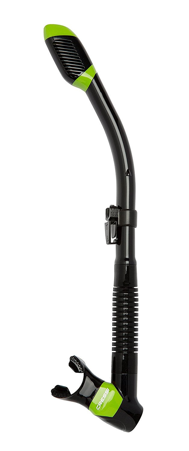 Cressi Dry Snorkel for Scuba Diving and Snorkeling Snorkel Tube with Dry Top Splash Guard