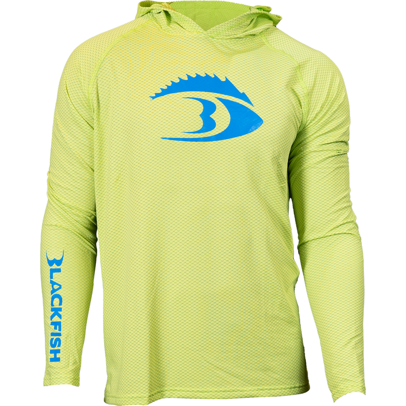 BLACKFISH CoolTech UPF Angler Sun Hoodie, Fin Logo