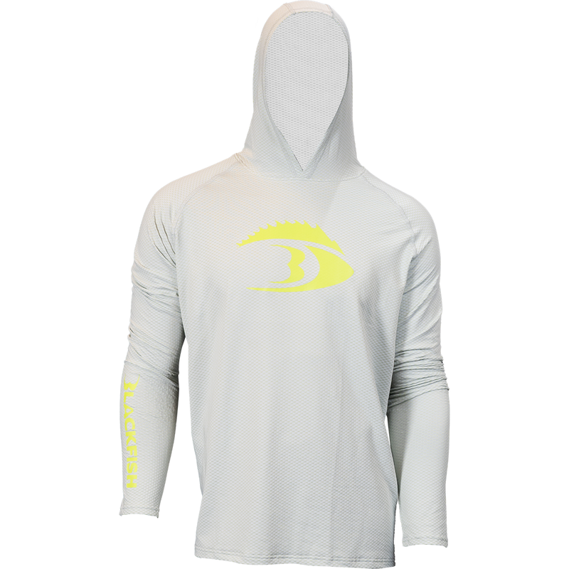 BLACKFISH CoolTech UPF Angler Sun Hoodie, Fin Logo
