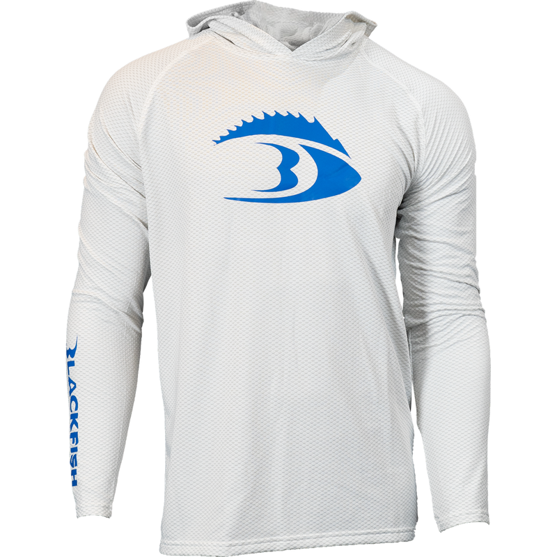 BLACKFISH CoolTech UPF Angler Sun Hoodie, Fin Logo