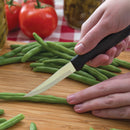 Rada Cutlery Anthem Series Heavy Duty Paring Knife Stainless Steel Blade with Ergonomic Black Resin Handle - 7-3/8 Inches