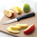 Rada Cutlery Anthem Series Heavy Duty Paring Knife Stainless Steel Blade with Ergonomic Black Resin Handle - 7-3/8 Inches