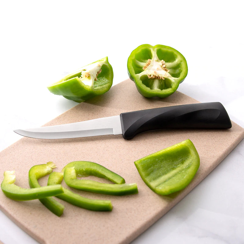 Rada Cutlery Anthem Series Super Parer Paring Knife Stainless Steel Blade with Ergonomic Black Resin Handle - 9 Inches