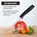 Rada Cutlery Anthem Series Tomato Slicing Knife Stainless Steel Blade with Ergonomic Black Resin Handle - 9 Inches