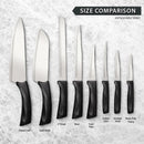 Rada Cutlery Anthem Series Tomato Slicing Knife Stainless Steel Blade with Ergonomic Black Resin Handle - 9 Inches