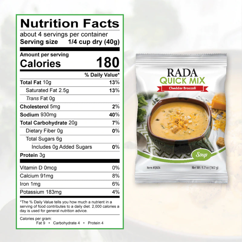 RADA Cheddar Broccoli Soup Quick Mix