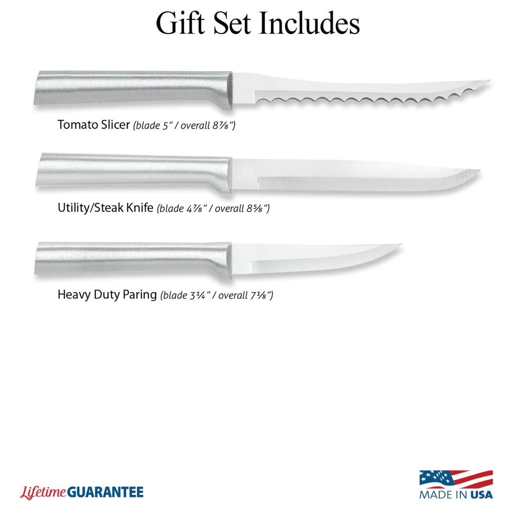 Rada Cutlery Cooking Essentials Knife Starter Gift 3 Piece Set Resin S