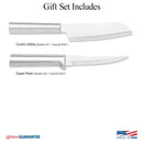 Rada Cutlery Two Piece Knife Stainless Cook's Choice Gift Set Steel Resin - Set of 2, Black Handle