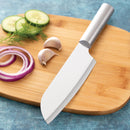 Rada Cutlery Cook's Knife Stainless Steel Blade With Brushed Aluminum Silver Handle