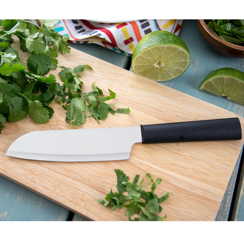 Rada Cutlery Cook's Utility Knife Stainless Steel Blade With Black Steel Resin Handle - 8-5/8 Inch