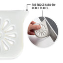 Rada Cutlery Daisy PanMate Nylon Scraper 3 x 2-1/2 Inches - White, 2 Pack