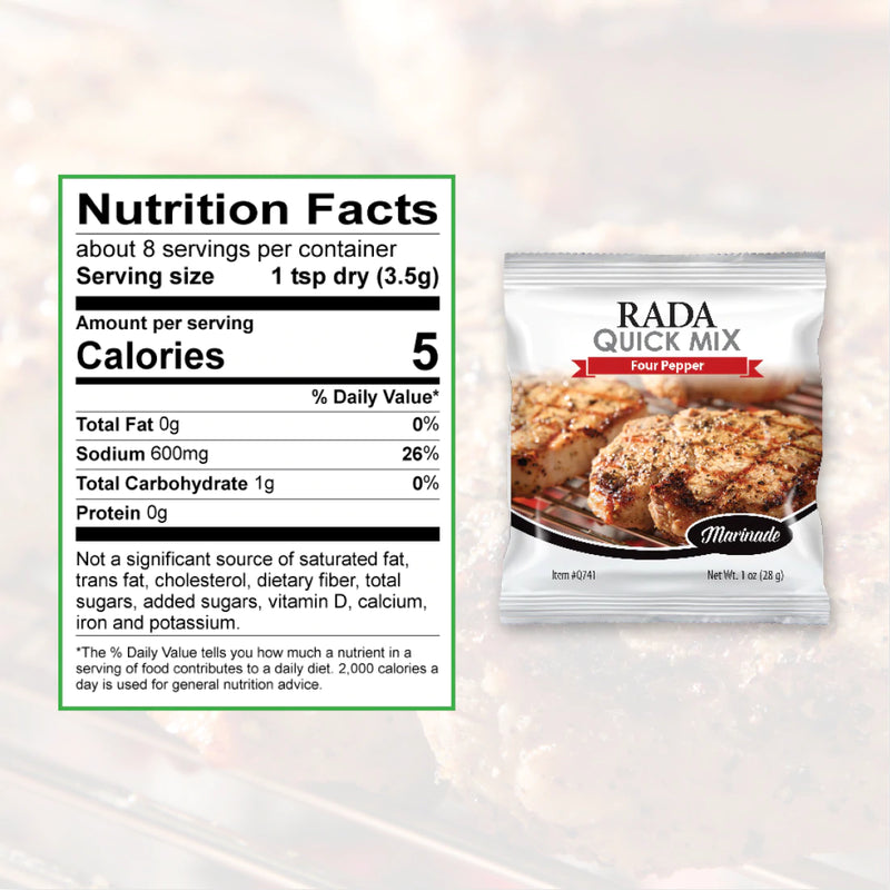 RADA Four Pepper Marinade Quick Mix