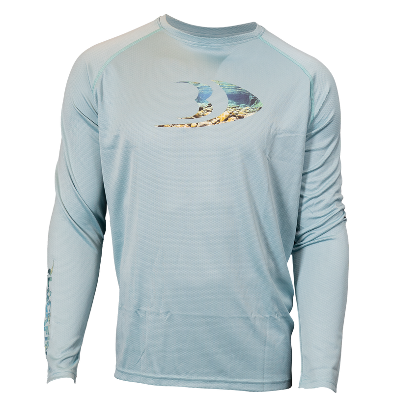BLACKFISH CoolTech UPF Guide Long Sleeve Shirt, Splash Logo