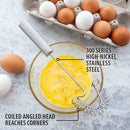 Rada Cutlery Wire Stainless Steel Kitchen Whisk with Brushed Aluminum, 9-3/8 Inches - Silver Handle