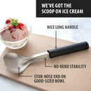 Rada Cutlery Ice Cream Scoop-Black Resin Handle Made in the USA - 9-1/4 Inches