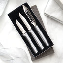 Rada Cutlery 3-Piece Basics Knife Gift Set Stainless Steel Kitchen Knives With Silver Aluminum Handles