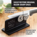 Rada Cutlery Quick Edge Knife Sharpener Stainless Steel Wheels - Black