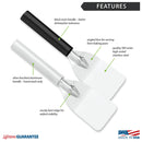 Rada Cutlery Mini Dessert Server 7-1/2 Inch Stainless Steel Small Spatula with Aluminum - Silver Handle
