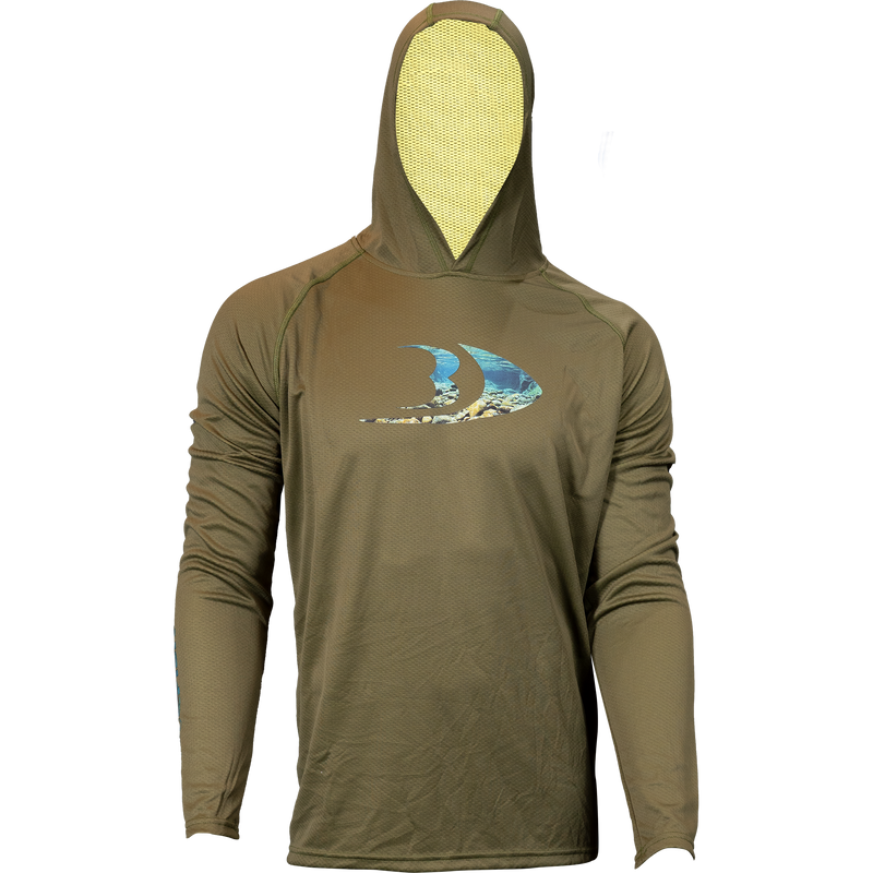 BLACKFISH CoolTech UPF Guide Hoodie, Splash Logo
