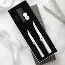 Rada Cutlery Paring Set and Knife Sharpener Stainless Steel Blades With Silver Aluminum Handle